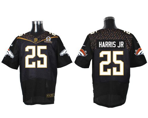 Nike Broncos #25 Chris Harris Jr Black 2016 Pro Bowl Men's Stitched NFL Elite Jersey